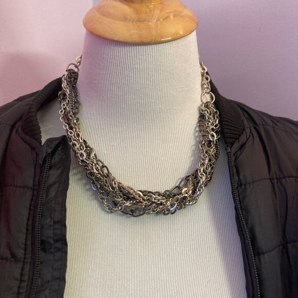 Multi- chain Necklace, EUC - Picture 2 of 5